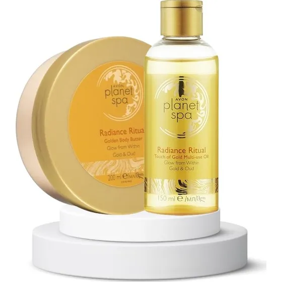 Avon Planet Spa Radiance Ritual Zestaw Masło + Olejek 200ml+150ml