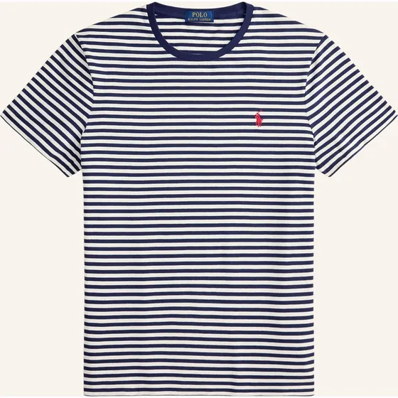 Polo Ralph Lauren T-shirt męskie bawełniane granatowe wzorzyste