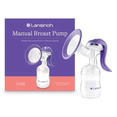 Lansinoh Laktator ręczny z butelką 160 ml + smoczek