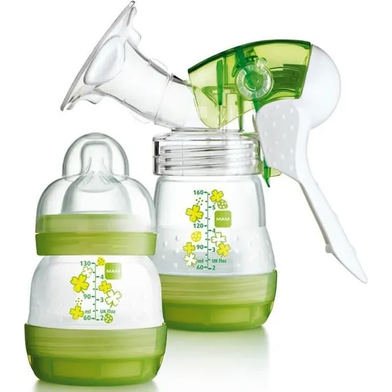 MAM Baby Laktator Ręczny z 2 butelkami 130/160 ml