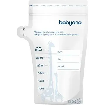 BabyOno Woreczki do przechowywania pokarmu 180 ml x 30 szt.