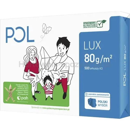 POL LUX Papier Ksero A3 80gsm 500 arkuszy klasa B