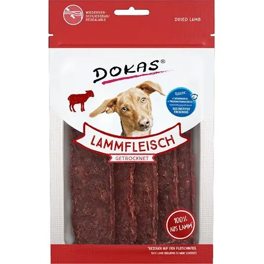 DOKAS Paski z Jagnięciny 70g – Naturalne, Monobiałkowe