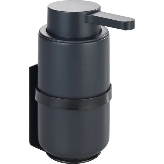 WENKO Woya Dozownik do mydła 250 ml, ceramika, czarny