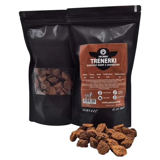 PanZwierz Suszony BARF z jagnięciny 250g