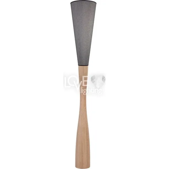 Hellux Chinka Lampa podłogowa dąb, 160 cm, szary abażur