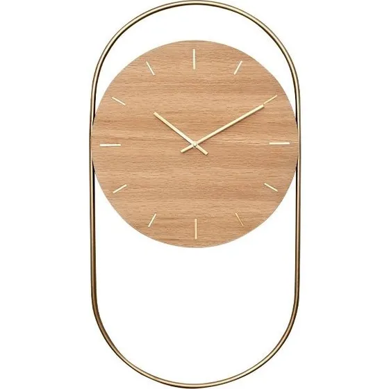 Andersen Furniture A-Wall Zegar Ścienny Dębowy z Mosiężnym Pierścieniem