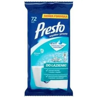 Presto Ściereczki nawilżane do łazienki 72 szt.