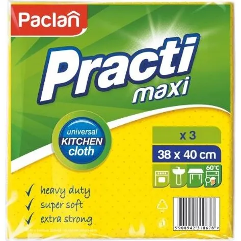 Paclean Practi Maxi Ściereczki 38x40 cm, 3 szt., żółte