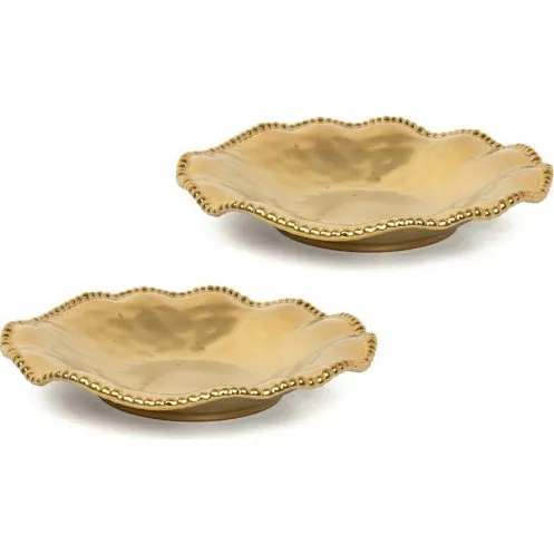 KARE Półmisek BELL GOLD 36 cm, Komplet 2 szt.
