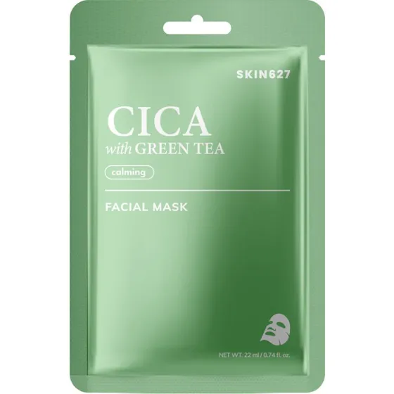 SKIN627 Cica with Green Tea Maska w płachcie 22ml