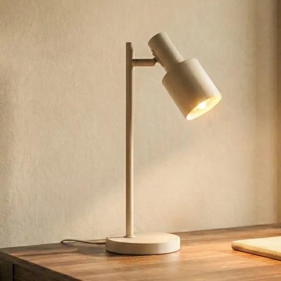 Lindby Ovelia Lampa Stołowa Beżowa - Metalowa