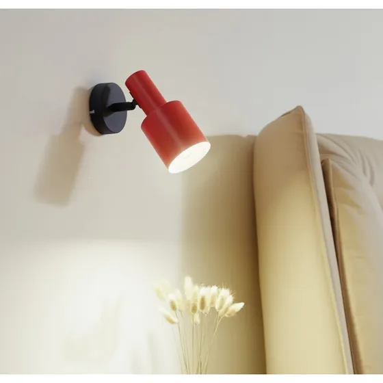 Lindby Ovelia Lampa Ścienna Orange/Black, Metal, E27