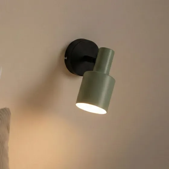 Lindby Ovelia Lampa Ścienna Green/Black, Metal, E27