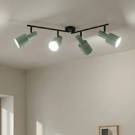 Lindby Ovelia 4 Lampa Sufitowa Zielona/Czarna 80 cm