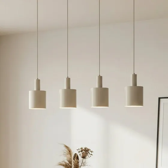 Lindby Ovelia 4 Lampa Wisząca Beżowa - Metalowa, 4-punktowa