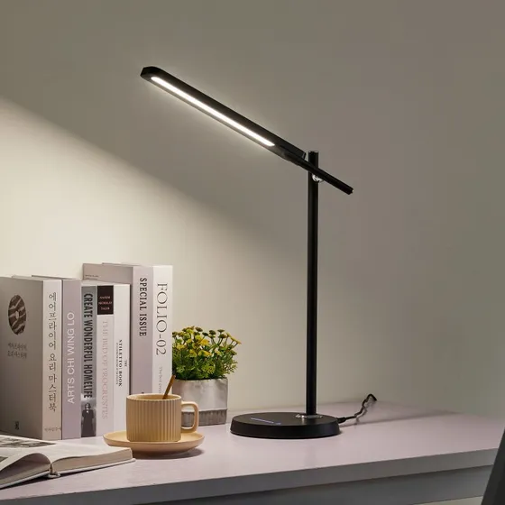 Lindby Valtorin LED Lampa Stołowa Black