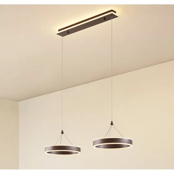 Lucande Kolo 2 LED Lampa Wisząca Iced Coffee, 86 cm