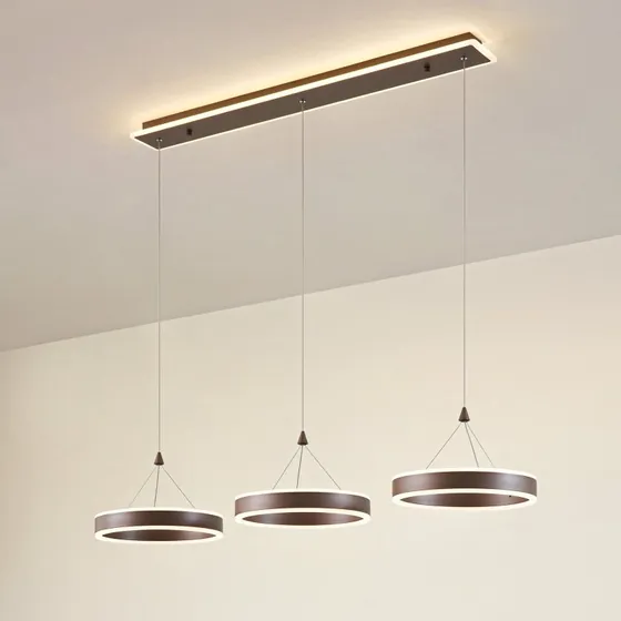 Lucande Kolo 3 LED Lampa Wisząca Iced Coffee, 114 cm