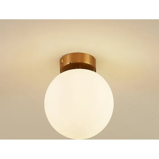 Lucande Bidolo Lampa Sufitowa IP44 Mosiądz Szkło Kula