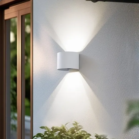 Lindby Dara Smart LED Kinkiet Zewnętrzny Okrągły Biały RGB/CCT