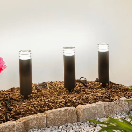 Lindby Kaelo Smart Lampa Ogrodowa LED RGB/CCT 3 szt. Czarna