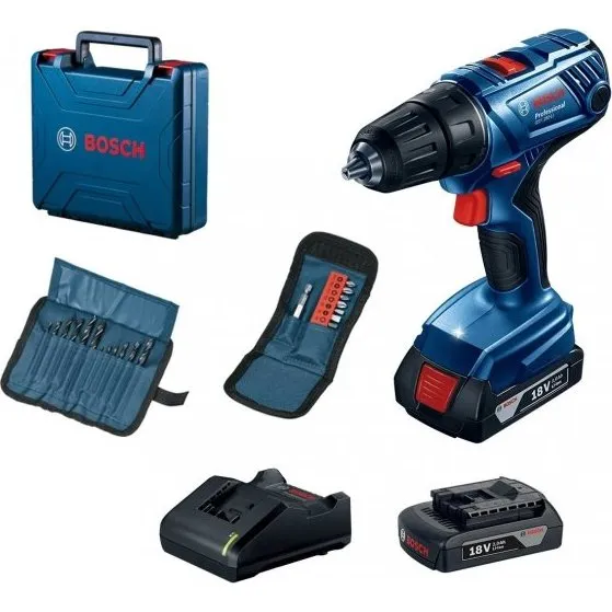 Bosch GSR 180-Li 18V 2x2,0Ah + akcesoria