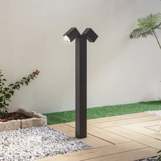 Lindby Othil 2 H80 Słupek Oświetleniowy Szary 80 cm