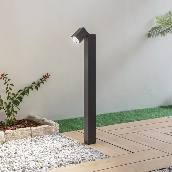 Lindby Othil H80 Słupek Oświetleniowy Szary Aluminium