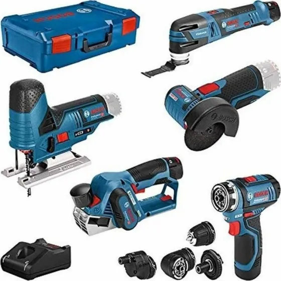 Bosch 5-piece 12V Tool Set GSR+GOP+GHO+GWS+GST (XL-BOXX, 3x Li-ion)