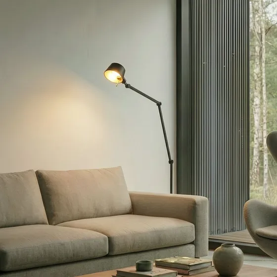 Lucande Silka Lampa Podłogowa H216 Czarna
