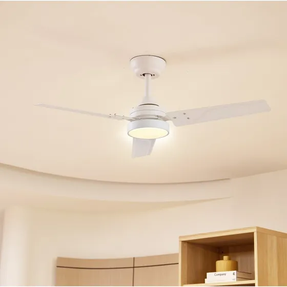 Lindby Aerallo Wentylator Sufitowy LED, biały, CCT