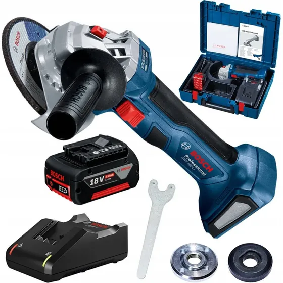 BOSCH GWS 180 Li Szlifierka Ktowa 125 mm 18 V + Walizka + Aku 4Ah