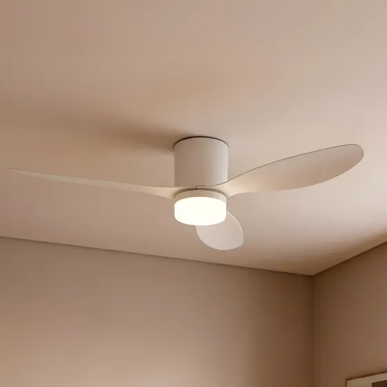 Lucande Kayu Wentylator Sufitowy LED DC, biały, Ø 132 cm