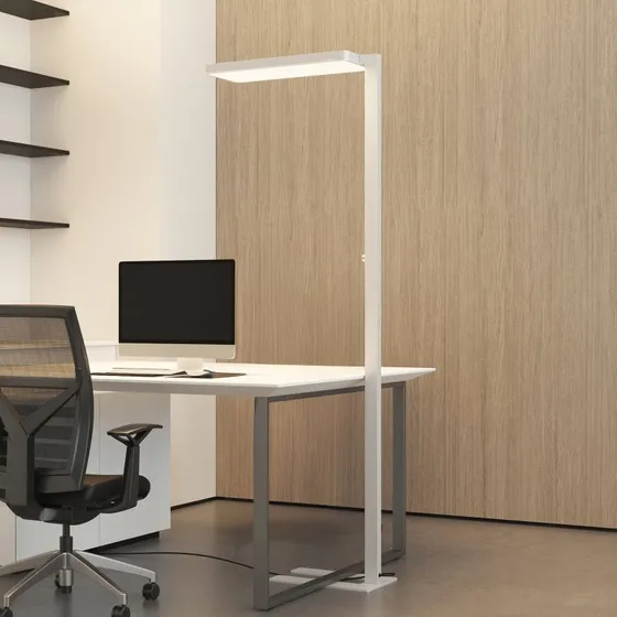 Arcchio Lampa stojąca LED Timon, 195 cm, biała, 54 W