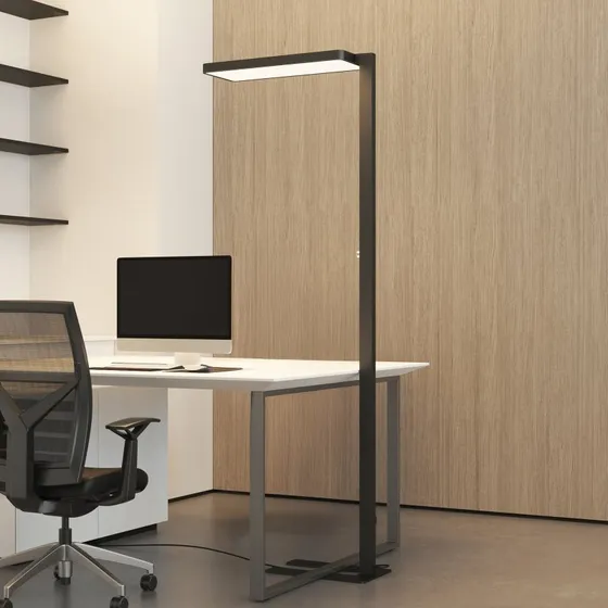 Arcchio Lampa stojąca LED Timon, 54W, czarna, 195 cm