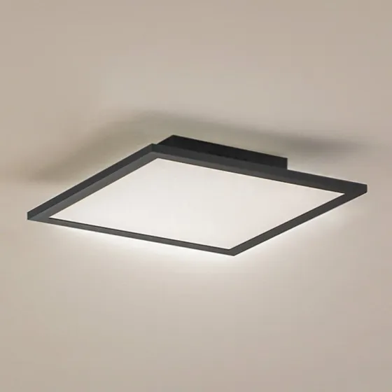 Lindby Enhife Lampa Sufitowa LED Czarna 30x30 cm