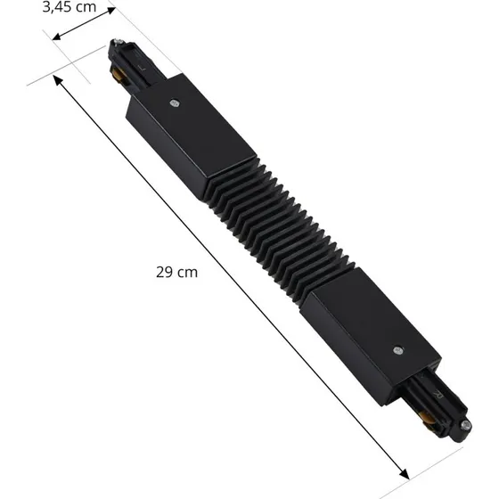 Lindby Linaro Track Flex Connector Czarny - Złącze Elastyczne