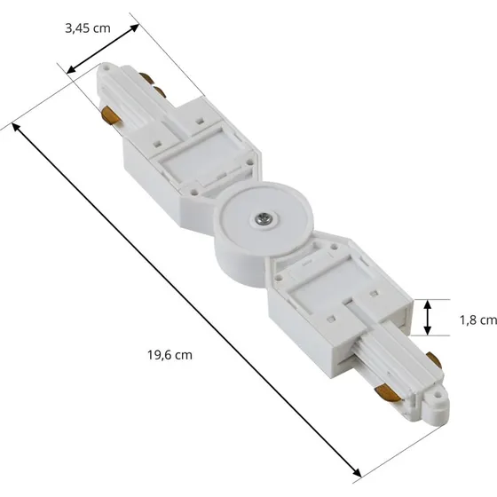 Lindby Linaro Track Connector Regulowany Biały