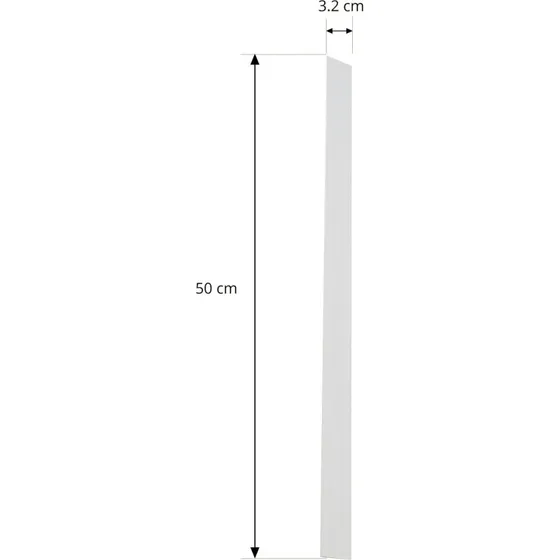 Lindby Linaro Cover 50 cm Biały - Osłona systemu szynowego