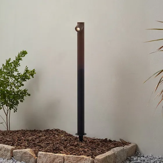 Lampa ogrodowa LED Lindby Luzian H80, czarna, 80 cm