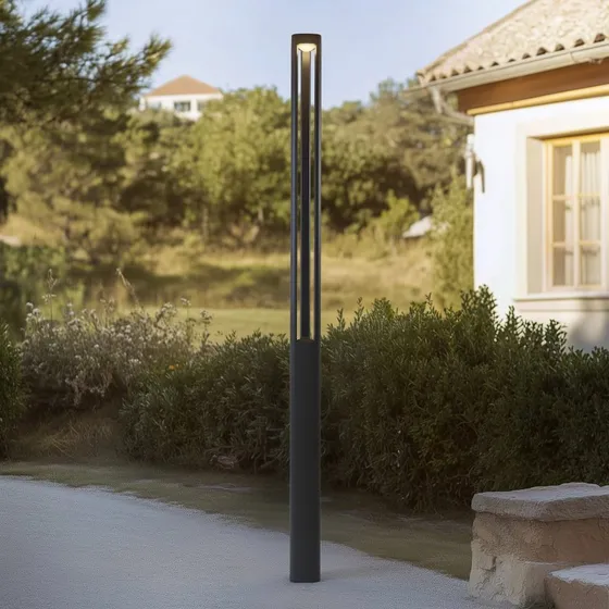 Lucande Pirron Lampa Ogrodowa LED Antracyt 230 cm
