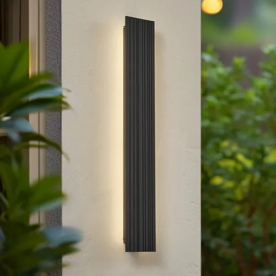 Lucande Melira Kinkiet zewnętrzny LED, 60 cm, antracyt