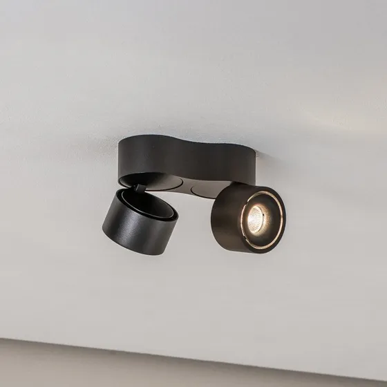 Arcchio Rotari LED natynkowy spot 2x6,1W czarny