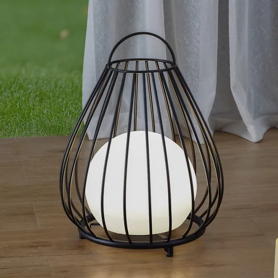 Lindby Kelda Lampa Solarna LED - Czarna, 38 cm