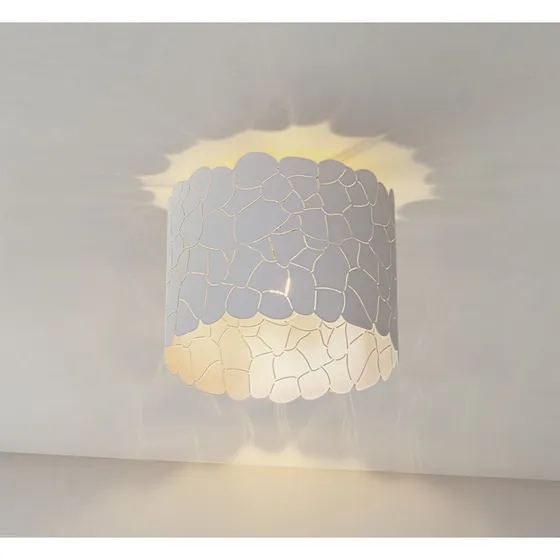 Lindby Aralena Lampa Sufitowa Biała - Metal, Ø 26 cm