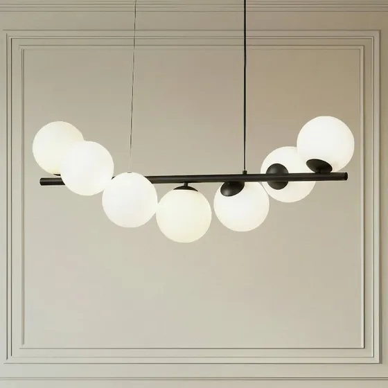 Lucande Isandro 7 Lampa Wisząca Czarny/Opalizujący