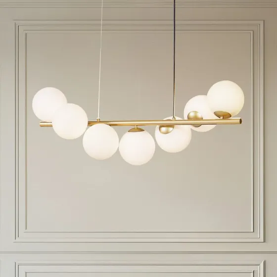 Lucande Isandro 7 Lampa Wisząca Złoty/Opalizowany 95 cm