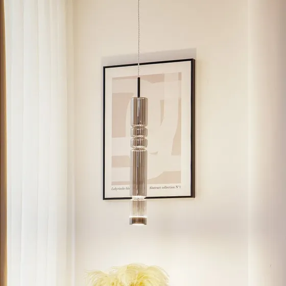 Lucande Christelle LED Lampa Wisząca Czarna - Szkło