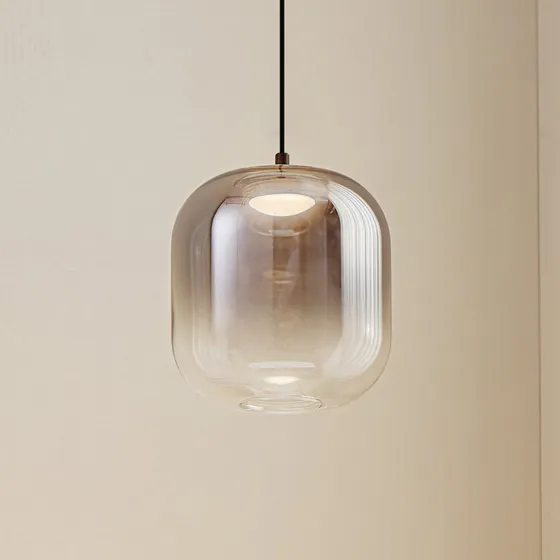 Lucande Avelina LED Lampa Wisząca - Przydymiony Szary, Ø 14 cm